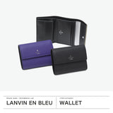 ランバン オン ブルー 三つ折り財布 メンズ レディース ブランド 革 LANVIN en Bleu コンパクト 本革 レザー 牛革 財布 小銭入れ 革財布 カード 小さめ おしゃれ ミニ財布 軽量 軽い モル カード段5 538604