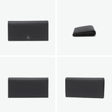 ランバン オン ブルー 長財布 メンズ レディース 薄い LANVIN en Bleu かぶせ ブランド 本革 革 牛革 レザー 小銭入れ 薄型 スリム 革財布 軽量 軽い フラップ モル かぶせ長財布 カード段6 538605