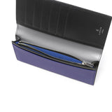 ランバン オン ブルー 長財布 メンズ レディース 薄い LANVIN en Bleu かぶせ ブランド 本革 革 牛革 レザー 小銭入れ 薄型 スリム 革財布 軽量 軽い フラップ モル かぶせ長財布 カード段6 538605