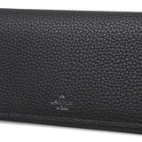 ランバン オン ブルー 長財布 メンズ レディース 薄い LANVIN en Bleu かぶせ ブランド 本革 革 牛革 レザー 小銭入れ 薄型 スリム 革財布 軽量 軽い フラップ モル かぶせ長財布 カード段6 538605