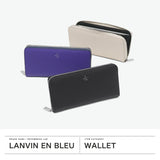 ランバン オン ブルー 長財布 メンズ レディース LANVIN en Bleu ブランド 本革 革 牛革 レザー 財布 大容量 小銭入れ 革財布 軽量 軽い ラウンドファスナー モル ラウンドファスナー長財布 カード段12 538606