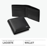 ラコステ 二つ折り財布 メンズ レディース LACOSTE 小銭入れあり レザー 小さい 財布 本革 コンパクト ブランド 大人 札入れ カード入れ シンプル ウォレット お財布 小さめ 無地 2つ折り財布 NH1112FG