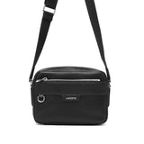 ラコステ ショルダーバッグ メンズ レディース 斜めがけバッグ 小さめ ブランド LACOSTE 本革 牛革 ロゴ 軽量 コンパクト 横型 おしゃれ シンプル 肩掛け ファスナー オシアン レザーレポーターバッグ NH5048OI