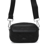 ラコステ ショルダーバッグ メンズ レディース ブランド 小さめ LACOSTE バッグ 斜めがけ 大人 かっこいい 上品 軽量 おしゃれ ミニショルダー 斜め掛け 黒 ザ ブレンドシーズナル モノグラムコンビレポーターバッグ NH5175BG