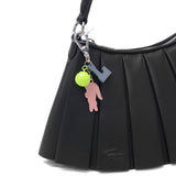 ラコステ キーホルダー LACOSTE チャーム ストラップ レディース ブランド かわいい おしゃれ キーリング キーフック バッグチャーム テニスボール ワニ モチーフ 小さめ 女性 プレゼント 3連チャームキーホルダー NF5321RL