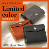 マスターアンドコー 二つ折り財布 メンズ レディース ブランド MASTER&Co. 財布 小さい 小さめ 小銭入れあり カード 軽量 軽い 本革 牛革 ミニ財布 二つ折り レザー おしゃれ 日本製 当店限定色 別注色 IBIZA MC1132