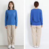 me. Tシャツ レディース 長袖 ミードット ロングTシャツ プルオーバー カットソー シンプル 日本製 薄手 カジュアル おしゃれ トップス flow cotton silk ロングスリーブT me-24200