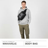 【正規品1年保証】 マキャベリック ウエストバッグ メンズ レディース 大容量 MAKAVELIC 大きめ おしゃれ B5 ナイロン 撥水 ボディバッグ ペットボトル ブランド かっこいい RICO UNIT 2WAY WAIST BAG 3125-10303