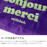 ミルクフェド トートバッグ レディース 大きめ MILKFED. 軽量 大学生 かわいい 軽い トート バッグ ロゴ 横型 肩掛け おしゃれ 女子 ブランド 手持ち ロゴトート A4 LOGO FLUFFY BAG 103253053006