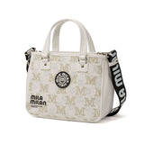 ミラ・ミラン トートバッグ ハンドバッグ メンズ レディース 2WAY mila milan ミニトート ブランド 小さめ 手持ち ショルダー ストラップ 自立 キャンバス ロゴ おしゃれ 小型 ミケーレ ミニトートバッグ 267521