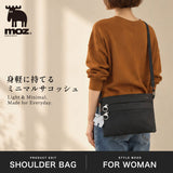 モズ ショルダーバッグ レディース メンズ ブランド 軽量 moz サコッシュ 斜めがけ 軽い 小さめ 防水 ミニショルダー 大人 おしゃれ かわいい カジュアル 北欧 コンパクト 薄型 横型 ロゴ チャーム 1.5L ZZRK ZZRK-07C