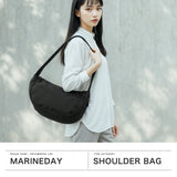マリンデイ ショルダーバッグ レディース A5 小さめ ブランド MARINEDAY バッグ ショルダー 神戸 斜めがけ 大人 ナイロン おしゃれ 日本製 シンプル 止水ファスナー 無地 カジュアル ファスナー 66NYLON BLUEBLUE