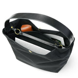 マリンデイ トートバッグ レディース A4 軽量 MARINEDAY ナイロン 2WAYトート バッグ 肩掛け 手持ち ハンドル レザー 大人 ブランド きれいめ 上品 おしゃれ 無地 日本製 2WAY 66NYLON×栃木レザー MINIFISH