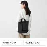 マリンデイ ヘルメットバッグ ミニ MARINEDAY バッグ 2WAY ショルダーバッグ 斜めがけバッグ トートバッグ 2WAYショルダーバッグ レディース 小さめ A4 ナイロン ショルダー 日本製 66NYLON×姫路レザー M-HELMET