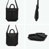 マリンデイ ヘルメットバッグ ミニ MARINEDAY バッグ 2WAY ショルダーバッグ 斜めがけバッグ トートバッグ 2WAYショルダーバッグ レディース 小さめ A4 ナイロン ショルダー 日本製 66NYLON×姫路レザー M-HELMET