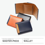 【正規取扱店】 マスターピース 財布 メンズ レディース コンパクト master-piece 本革 ブランド 日本製 三つ折り財布 ウォレット 革 レザー 小さめ ミニ財布 カード入れ Notch ミドルウォレット 223053