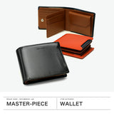 【正規取扱店】 マスターピース 財布 メンズ レディース コンパクト 二つ折り master-piece 二つ折り財布 二つ折 ブランド 小さめ 本革 革 小銭入れ カード収納 カードがたくさん入る 日本製 Notch 223052
