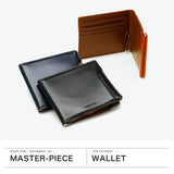 【正規取扱店】 マスターピース マネークリップ 財布 メンズ レディース コンパクト 二つ折り master-piece 二つ折り財布 二つ折 ブランド 小さめ 本革 革 小銭入れ カード 薄い 軽量 日本製 Notch 223058