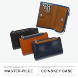 【正規取扱店】 マスターピース キーケース 革 メンズ レディース master-piece 小銭入れ 本革 レザー ブランド 小銭入れ付き 一体型 コンパクト カード入れ おしゃれ 4連 L字ファスナー 日本製 Notch 223056