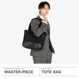 【正規取扱店】 マスターピース トートバッグ メンズ 大きめ ファスナー付き A4 大容量 master-piece バッグ カジュアル ビジネス 大人 ナイロン 2WAY ショルダー 防水 12L 日本製 STREAM 2-WAY TOTE BAG 05004