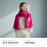 エイトフォーティーンエスカライ マフラー レディース 大判 ギフト ブランド 814 EZCARAY ストール 冬 無地 シンプル 防寒 ピンク系 あったか 暖かい モヘヤ 留め クリップ ピン おしゃれ SCARF LISO MA018