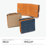 ネルド 二つ折り財布 財布 メンズ レディース コンパクト NELD 二つ折 二つ折り 小さめ ブランド 本革 レザー 革 牛革 草木染め 軽い 小銭入れあり ミニ 小銭入れ 日本製 BOTANICAL LF短財布 AN289