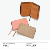 ネルド 財布 二つ折り財布 メンズ レディース NELD 二つ折 本革 牛革 レザー BOX型 小銭入れ カード入れ カード ブランド ラウンドファスナー 草木染め 日本製 BOTANICAL ラウンドミドル財布 AN290