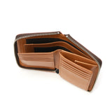 ネルド 財布 二つ折り財布 メンズ レディース NELD 二つ折 本革 牛革 レザー BOX型 小銭入れ カード入れ カード ブランド ラウンドファスナー 草木染め 日本製 BOTANICAL ラウンドミドル財布 AN290