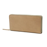 Neld wallet long wallet for men and women NELD genuine leather cowhide leather large capacity coin purse card holder card brand round zipper simple plant dye Italian leather Made in Japan BOTANICAL round long wallet AN291