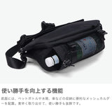 ノアール ショルダーバッグ メンズ レディース NoiR 小さめ 斜めがけ 軽量 大人 ブランド マグネット フラップ ショルダー 撥水 おしゃれ ワンショルダー ボディバッグ ハーフロールタイプ Hexa shoulder N24005