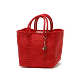 OJO DE MEX トートバッグ レディース  オホ デ メックス トート バッグ かごバッグ カゴバッグ 籠バッグ 軽量 軽い ブランド 小さめ A5 A5サイズ 春 夏 キューブ キューブ型 手編み チャーム付き Plastico Cago Tote Cube