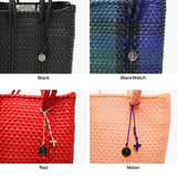 OJO DE MEX トートバッグ レディース  オホ デ メックス トート バッグ かごバッグ カゴバッグ 籠バッグ 軽量 軽い ブランド 小さめ A5 A5サイズ 春 夏 キューブ キューブ型 手編み チャーム付き Plastico Cago Tote Cube