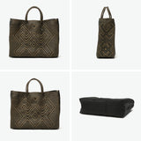 OJO DE MEX トートバッグ レディース  オホ デ メックス トート バッグ かごバッグ カゴバッグ 籠バッグ 軽量 軽い ブランド 大きめ B4 B4サイズ 春 夏 キューブ キューブ型 手編み チャーム付き Plastico Cago Tote Grande