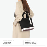 オケル トートバッグ レディース メンズ ファスナー付きミニ 小さめ OKERU バッグ カジュアル おしゃれ かわいい 自立 自立する ブランド シューズバッグ 2WAYトートバッグ 斜めがけ 綿 2WAY TYPE-C OKMG5ST1
