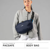 パックセーフ ボディバッグ メンズ レディース ワンショルダー pacsafe クロスボディ ブランド かっこいい 横型 おしゃれ 軽い 斜めがけ 小さめ 盗難防止 スキミング防止 RFID 5L A5 V アーバンスリング