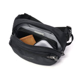 パックセーフ ボディバッグ メンズ レディース ブランド pacsafe 小さめ 軽い 軽量 かっこいい シンプル カジュアル おしゃれ 横 旅行 海外 防犯 スキミング防止 RFID タブレット 撥水 V ヒップパック