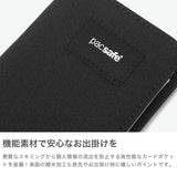 パックセーフ 三つ折り財布 メンズ レディース 財布 ブランド pacsafe コンパクト 黒 小銭入れ カード スリム おしゃれ カジュアル かっこいい 撥水 RFIDセーフ機能 RFIDトライフォールドウォレット