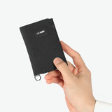 パックセーフ 三つ折り財布 メンズ レディース 財布 ブランド pacsafe コンパクト 黒 小銭入れ カード スリム おしゃれ カジュアル かっこいい 撥水 RFIDセーフ機能 RFIDトライフォールドウォレット