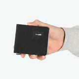 パックセーフ 二つ折り財布 メンズ レディース ブランド pacsafe 財布 小さい 小銭入れなし 薄い コンパクト 黒 カード おしゃれ カジュアル かっこいい 撥水 RFIDセーフ機能 RFIDバイフォールドウォレット