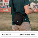 パックセーフ ショルダーバッグ メンズ レディース 斜めがけバッグ 小さめ pacsafe GO ブランド ミニ ショルダー バッグ 縦型 軽量 撥水 A5 4.5L スキミング防止 RFID 旅行 海外 防犯 フェスティバルクロスボディ