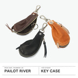 【正規取扱店】 パイロットリバー キーケース メンズ ブランド PAILOT RIVER コンパクト 本革 革 大人 スマートキー プレゼント 男性 おしゃれ ファスナー 鍵 鍵入れ 日本製 グローブレザー キーバッグ PR-KB-N