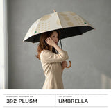 サンキューニプリュスエム 傘 レディース ブランド 392plusm 長傘 軽量 軽い 丈夫 晴雨兼用傘 日傘 雨傘 遮光 遮熱 UVカット 手開き 大人 女性 可愛い かわいい カラー 水玉 親骨55cm maru UV parasol Q270