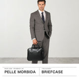 ペッレモルビダ ビジネスバッグ メンズ 本革 革 自立 PELLE MORBIDA ブリーフケース レザー 通勤 ビジネス バッグ 通勤バッグ 出張 ブランド シンプル 大人 底鋲 日本製 A4 Capitano ブリーフバッグ CA401
