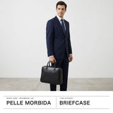 ペッレモルビダ ビジネスバッグ メンズ 本革 革 大容量 自立 PELLE MORBIDA ブリーフケース レザー 通勤 ビジネス バッグ 大きめ 出張 ブランド シンプル 底鋲 日本製 2層 A4 B4 Capitano ブリーフバッグ CA402