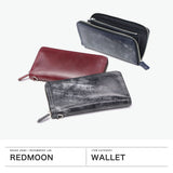 【正規取扱店】 レッドムーン 長財布 メンズ レディース ブランド REDMOON 財布 ラウンドファスナー 大容量 本革 革 レザー ブランド 小銭入れ カード 高級感 おしゃれ かっこいい ロングウォレット 日本製 HANDSOME-DBD