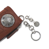 【正規取扱店】 レッドムーン 財布 二つ折り財布 メンズ レディース REDMOON 二つ折 二つ折り ブランド 本革 レザー L字ファスナー 小銭入れあり コンチョ 51mmコンチョ付きL型ジップウォレット BAREBACK-01A51