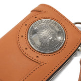 【正規取扱店】 レッドムーン 財布 二つ折り財布 メンズ レディース REDMOON 二つ折 二つ折り ブランド 本革 レザー L字ファスナー 小銭入れあり コンチョ 51mmコンチョ付きL型ジップウォレット BAREBACK-01A51