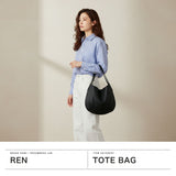 REN トートバッグ レディース 小さめ レン バッグ 軽量 軽い 革 本革 豚革 ブランド カジュアル きれいめ 上品 シンプル おしゃれ 肩掛け 手持ち 日本製 A5 hallie ピッグスキン・ハリー サークルトート 1-30-20241