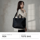 REN トートバッグ レディース 大きめ ファスナー付き A4 レン バッグ レザー カバン ブランド 2WAY トート 肩掛け 手持ち 革 本革 シンプル ナチュラル HALLIE ベーシックジップトートM 2way 1-30-20202