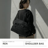 REN ショルダーバッグ レディース 大きめ 斜め掛け レン バッグ レザー カバン 大容量 大人 ブランド 革 本革 シンプル 肩掛け ショルダー カジュアル B4 HALLIE フラップポケットメッセンジャー 1-30-30451